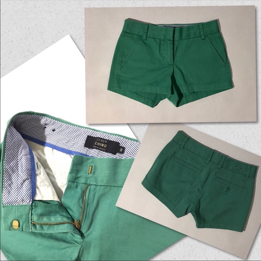 JCrew Chino Green Shorts OOTD Fashion